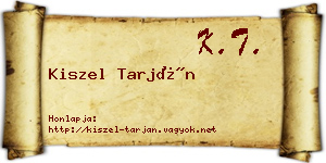 Kiszel Tarján névjegykártya